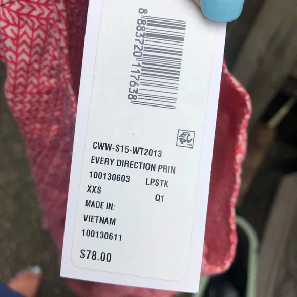 NWT C. WONDER BUTTON DOWN LINEN HENLEY - Picture 5 of 5